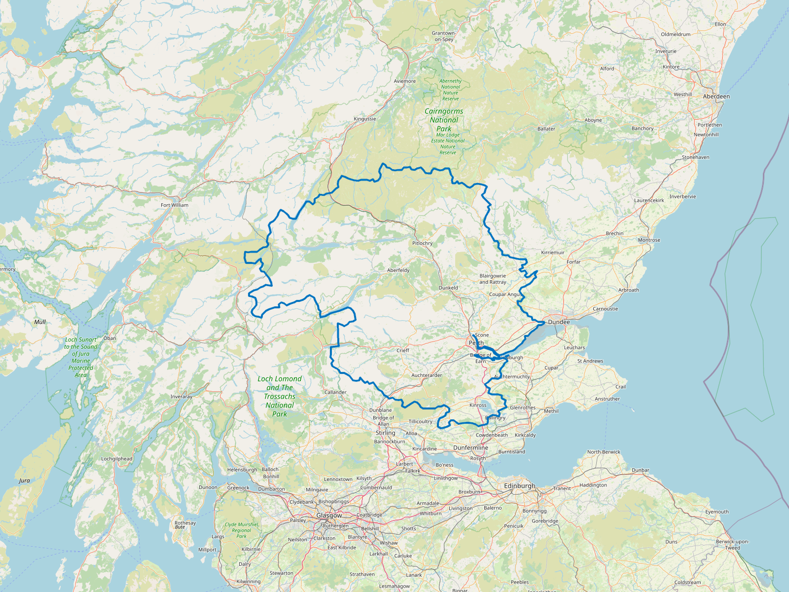 Map of Perth and Kinross