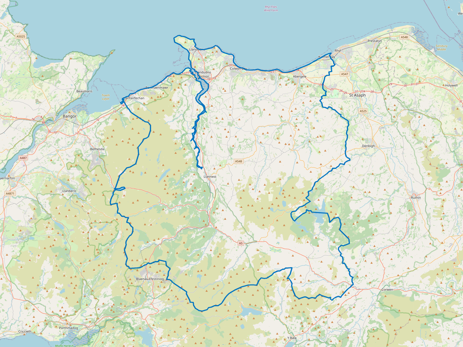 Map of Conwy