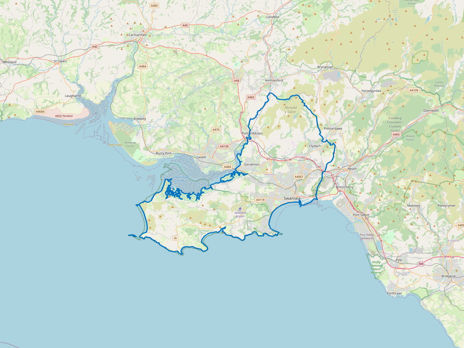 Map of Swansea